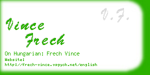 vince frech business card